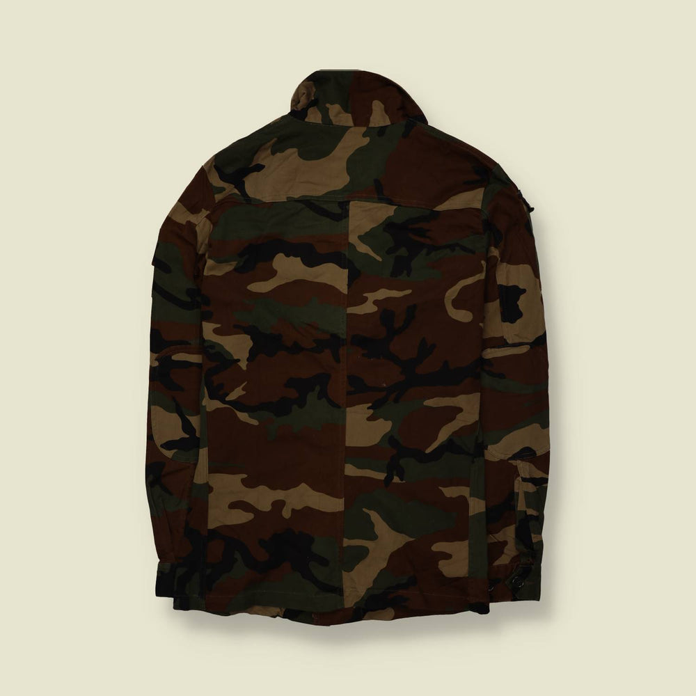 1990s | Italian Military | Field Shirt | Woodland Camouflage - S