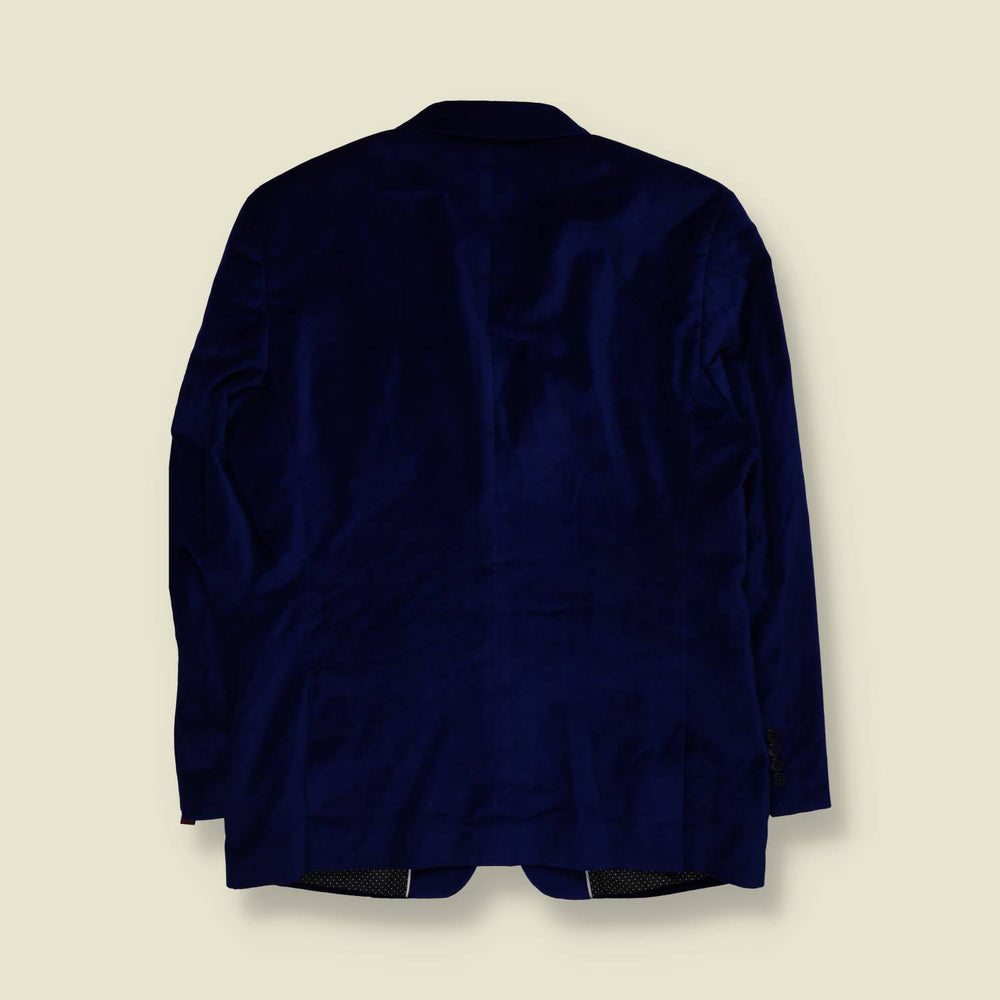 1990s | Velvet Blazer | Navy - M