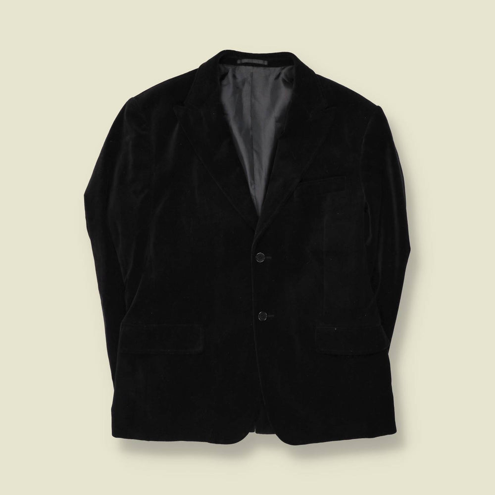 1990s | Viri | Velvet Blazer | Black - M