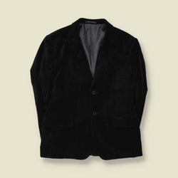 1990s | Viri | Velvet Blazer | Black - M