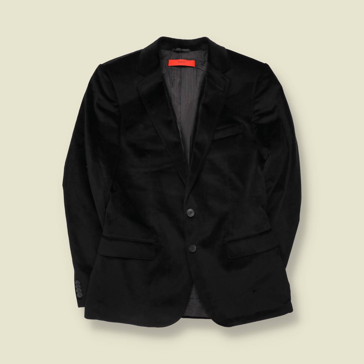 Y2K | Hugo Boss | Velvet Blazer | Black - S