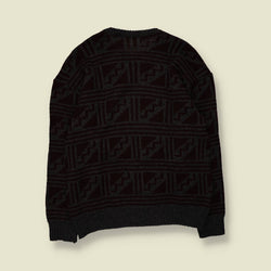 1980s | Jumper | Charcoal & Black - L
