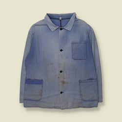 1980s | Chore Jacket | Faded Blue - L