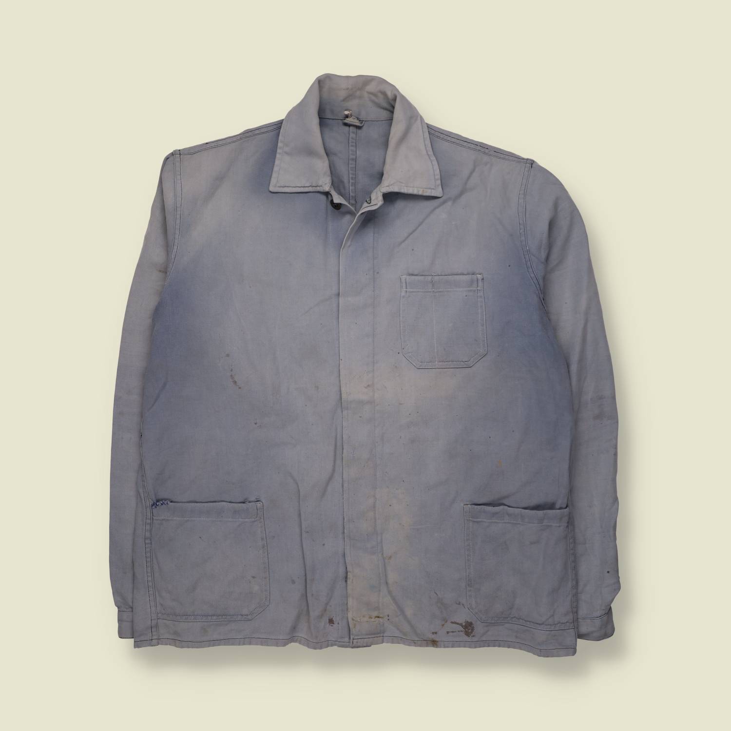 1980s | Chore Jacket | Faded Blue-Grey - L
