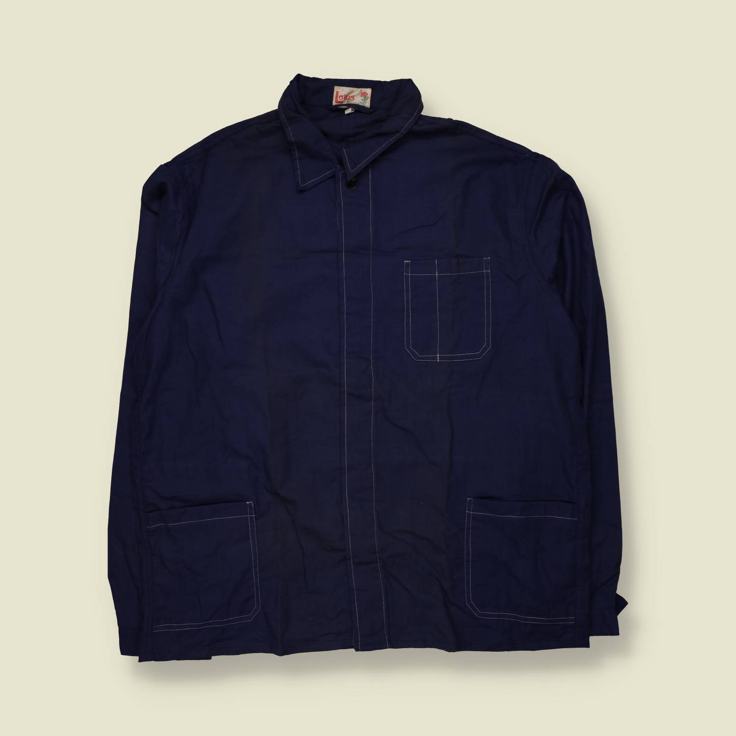 1980s | Lotus | Chore Jacket | Navy - XL