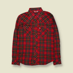 1970s | Levi's | Western Shirt | Red Tartan - S