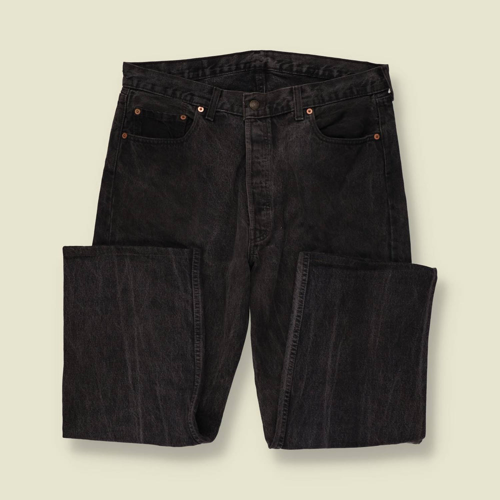 1980s | Levi's 501 | Made in USA | Jeans | Faded Black - w36