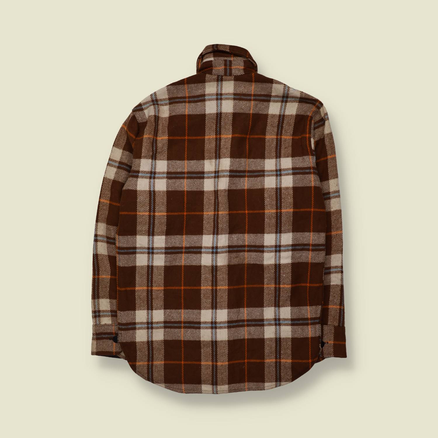 1970s | JC Penney | CPO Shirt | Brown & Cream Plaid - S