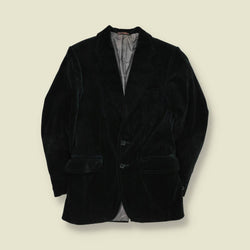1970s | Green Velvet Tailored Blazer - XXS