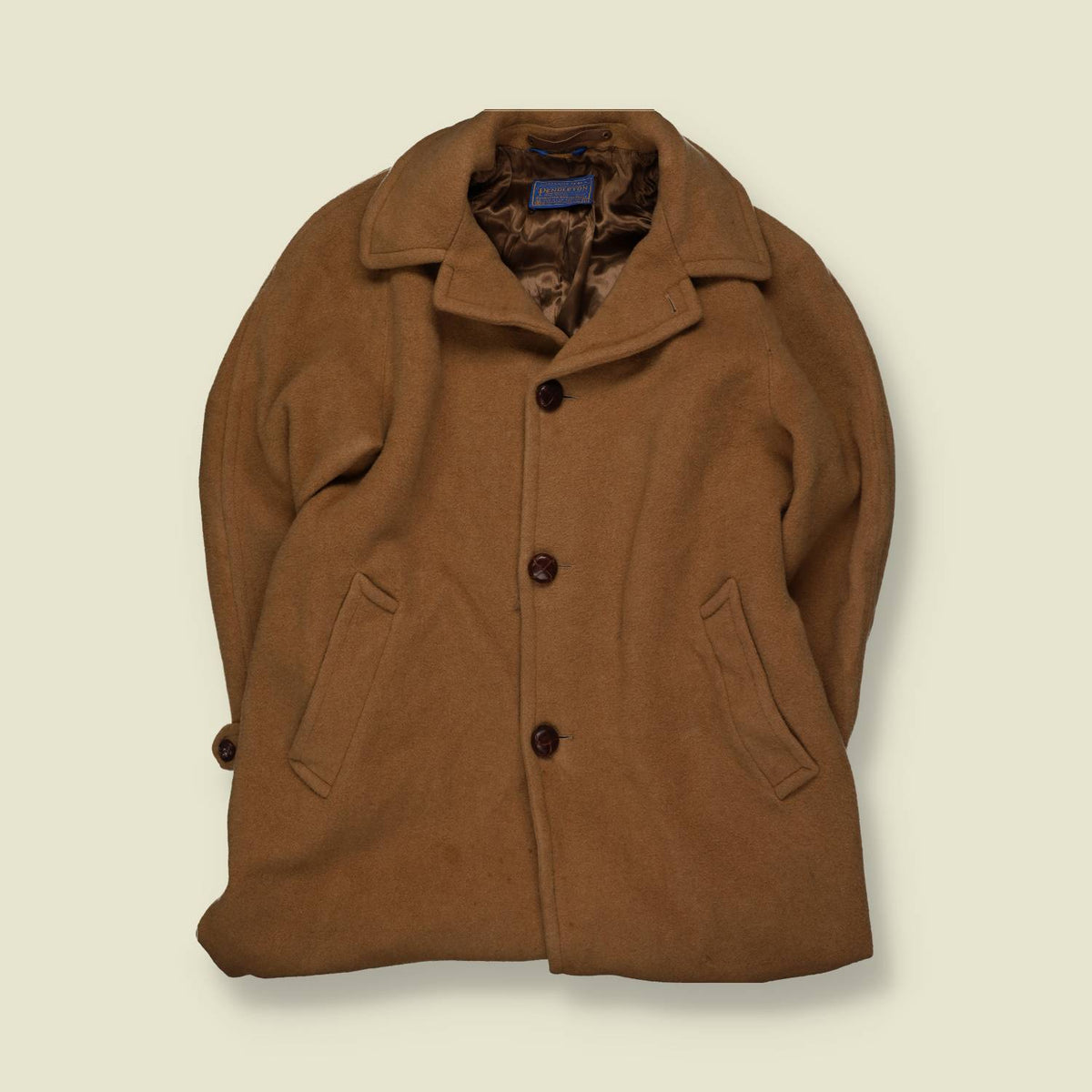 1970s | Pendleton Wool Car Coat | Camel - M