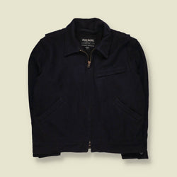 2000s | Filson Wool Bomber Jacket | Navy Blue - 3XL