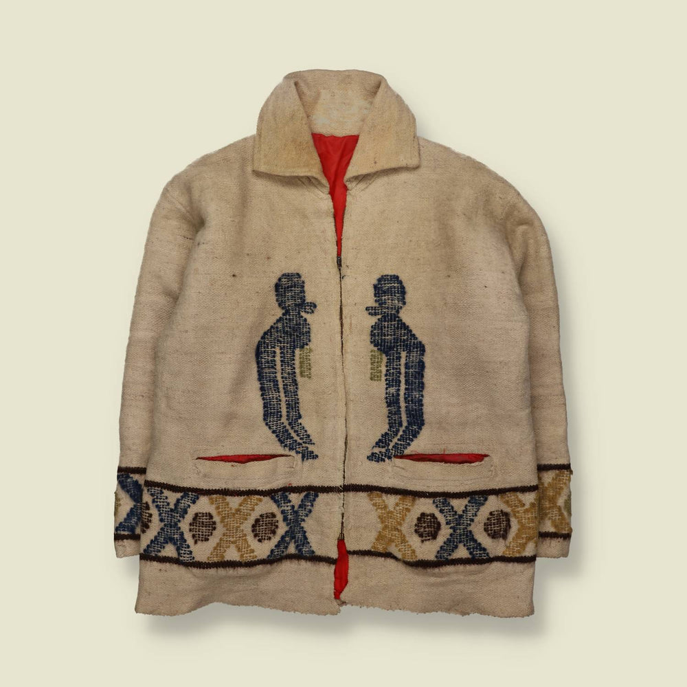 1960s | Embroidered Festival Coat | Cream - L