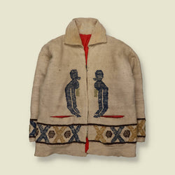 1960s | Embroidered Festival Coat | Cream - L