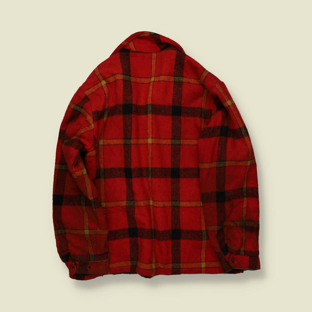 1970s | Oakbrook Sportswear Plaid Wool Hunting Jacket | Red - XL