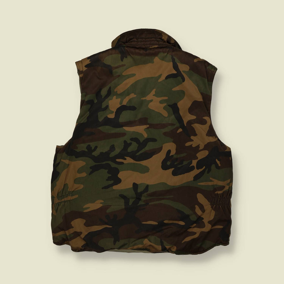 1990s | Woodland Camo Utility Gilet - XL