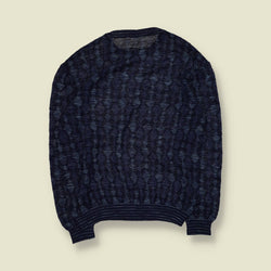 1990s | Missoni Space-Dye Knit Jumper | Navy Blue - L