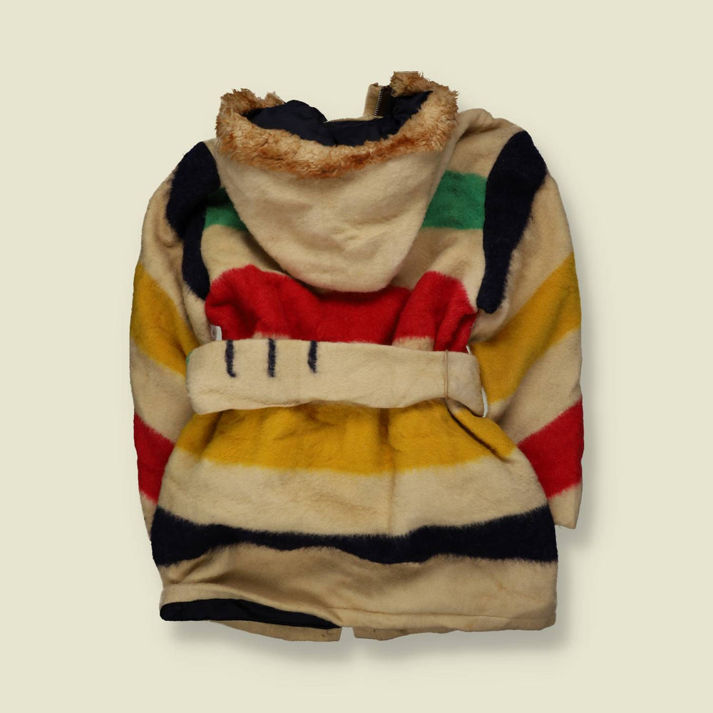 1970s | Hudson's Bay | Hooded Striped Blanket Coat - 14