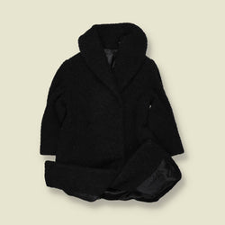1950s | Black Faux Astrakhan Coat - 10