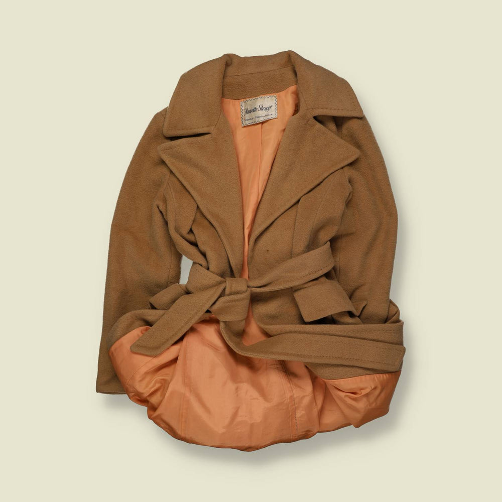 1970s | Nanette Shoppe | Camel Belted Coat - 6