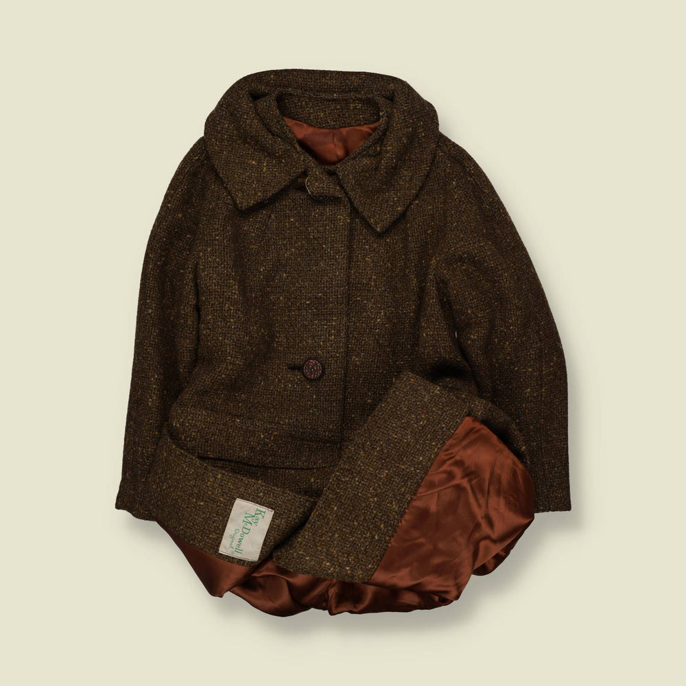1950s | Kay McDowell | Brown Flecked Swing Coat - 12