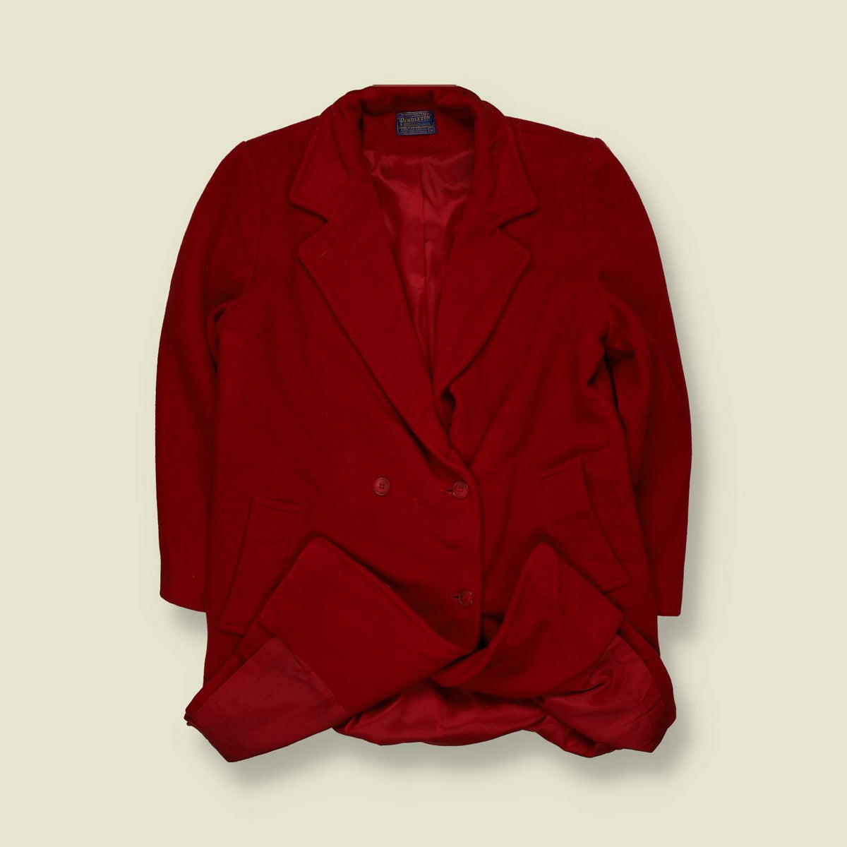 1970s | Pendleton | Red Double-Breasted Coat - 14