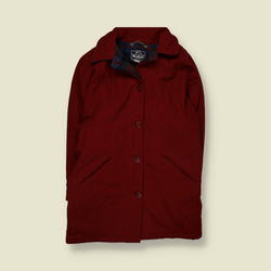 1980s | Woolrich | Burgundy Single-Breasted Coat - 14