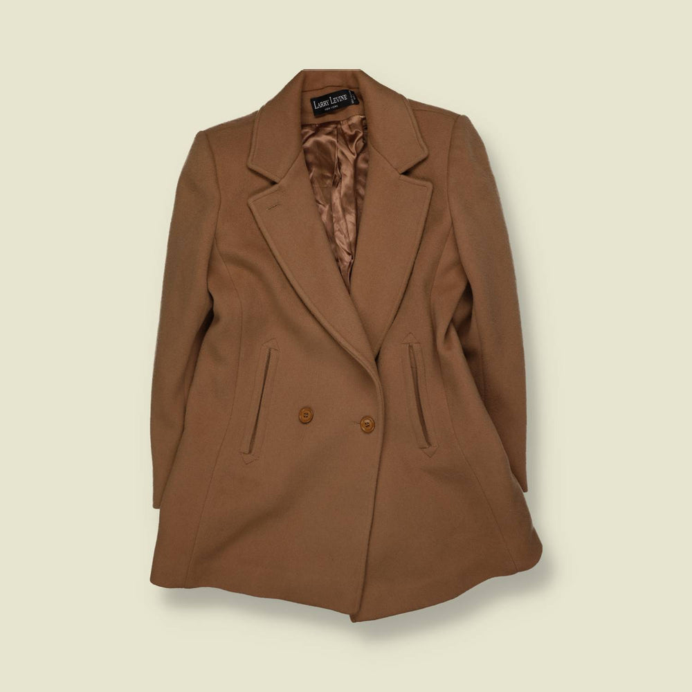 1980s | Larry Levine | Camel Double-Breasted Coat - 8