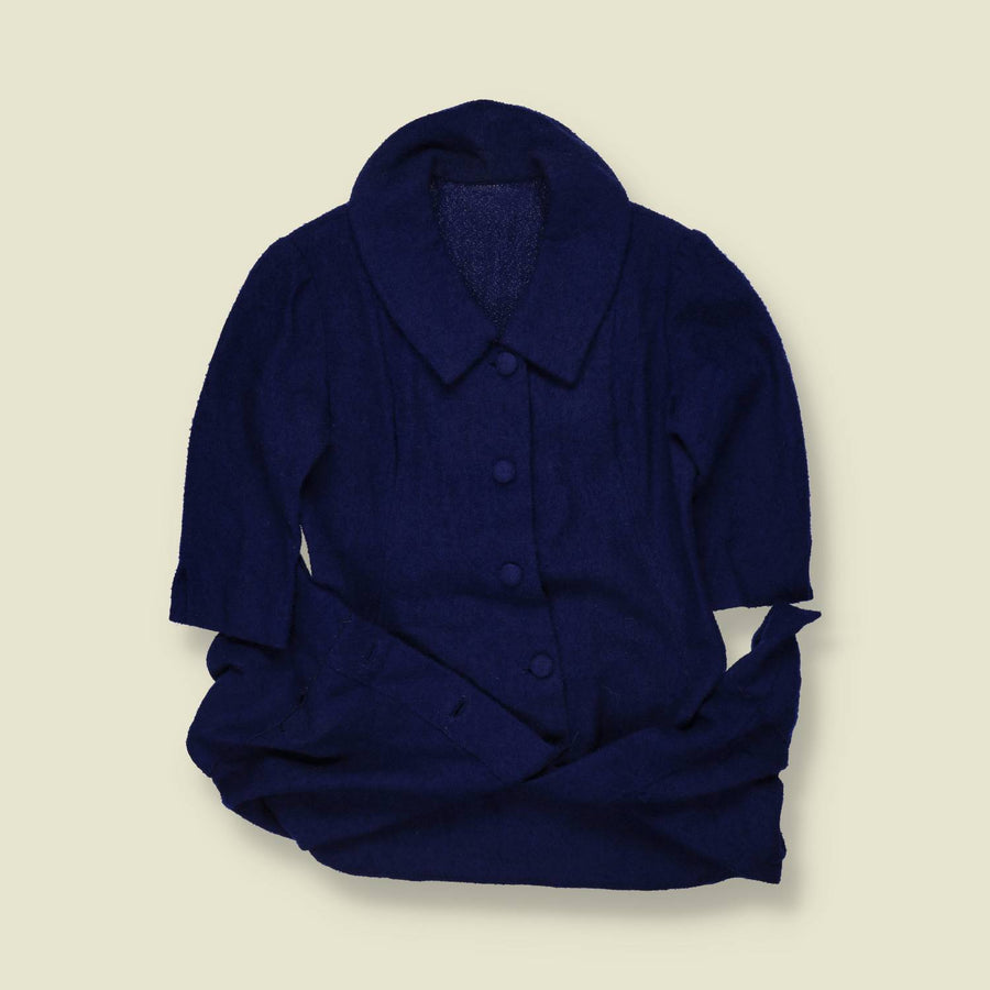 1950s | Blue Single-Breasted Coat - 10