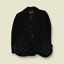 1990s | Pendleton | Black Single-Breasted Coat - 12