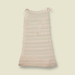1970s | Cream Crochet Sleeveless Dress - 4