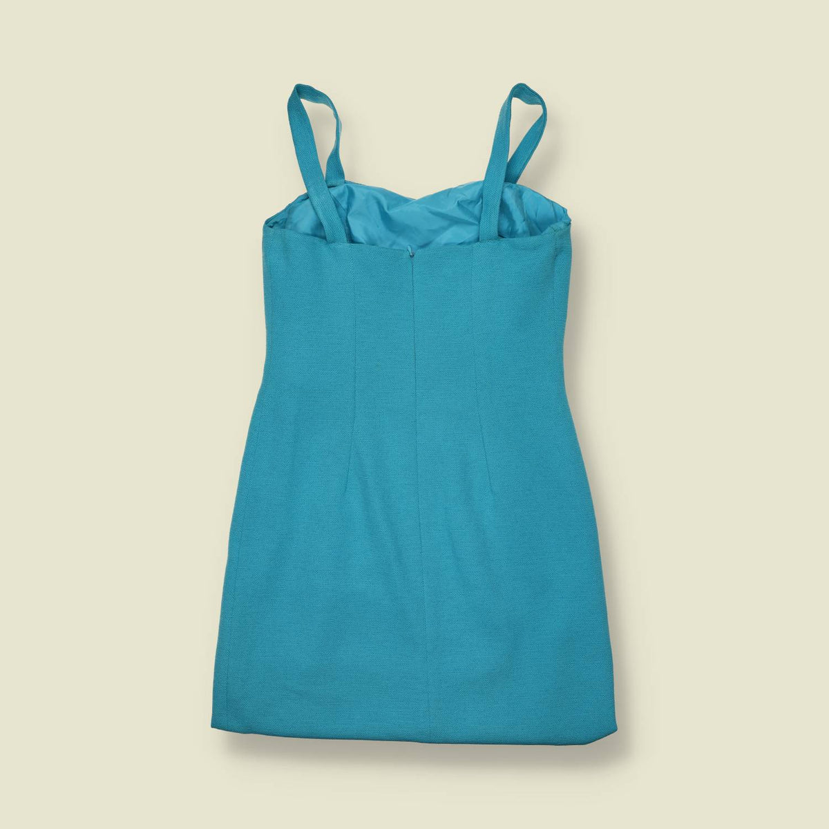 1970s | Turquoise Strappy A-Line Dress - 6
