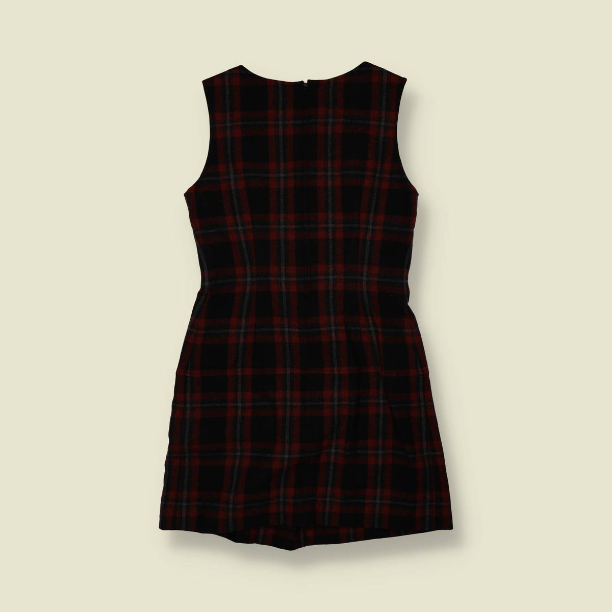1990s | G.B. Pedrini | Red & Black Checked Sleeveless Dress - 6
