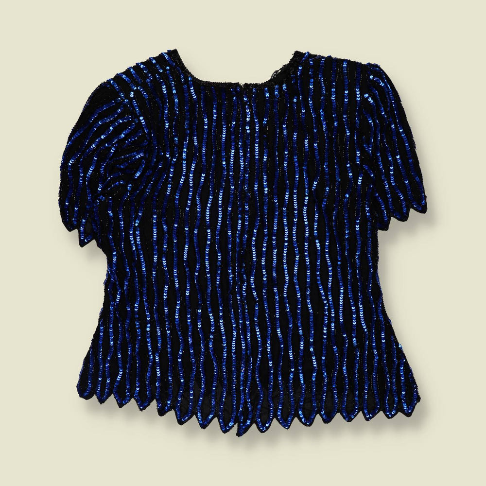 1980s | Stenay | Made in India | Beaded Silk Top - 16