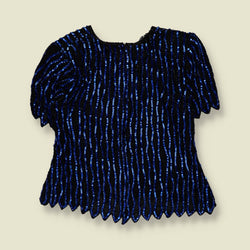 1980s | Stenay | Made in India | Beaded Silk Top - 16