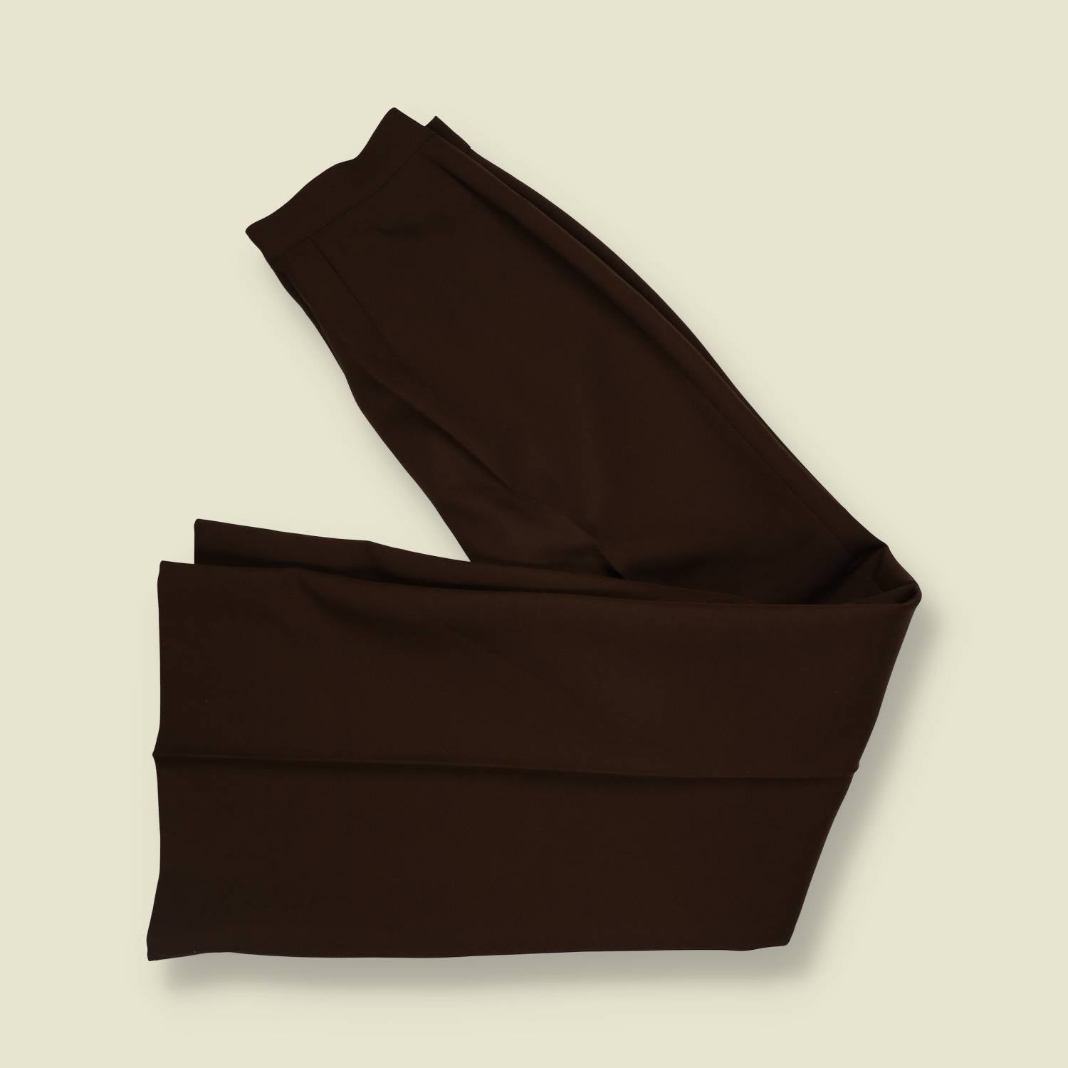 1970s | Deadstock Polyester Trousers | Brown - w26