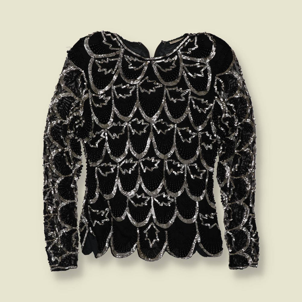1980s | Beaded Silk Evening Top - 10