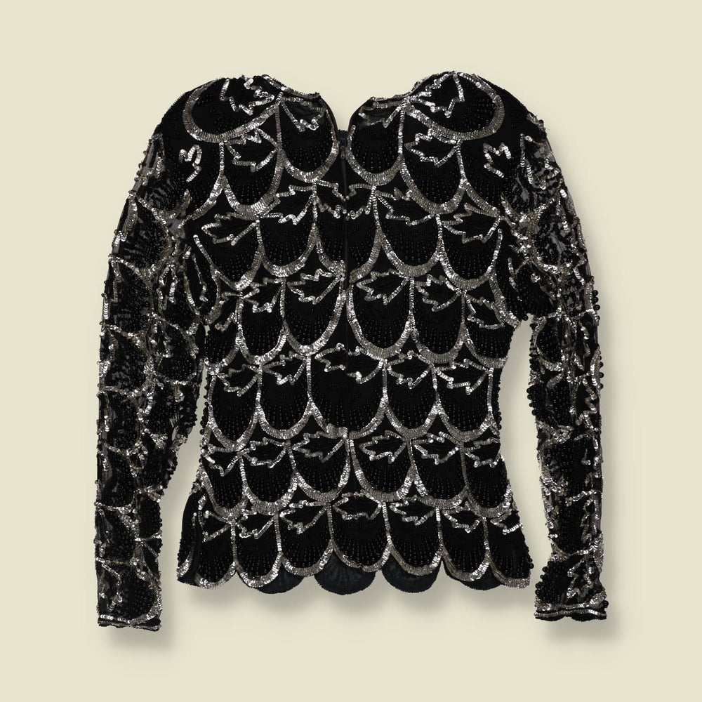 1980s | Beaded Silk Evening Top - 10