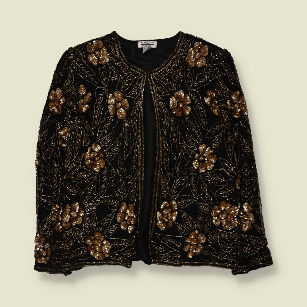 1980s | Mark & John By G | Made in India | Silk Embellished Evening Jacket - 10