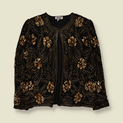 1980s | Mark & John By G | Made in India | Silk Embellished Evening Jacket - 10