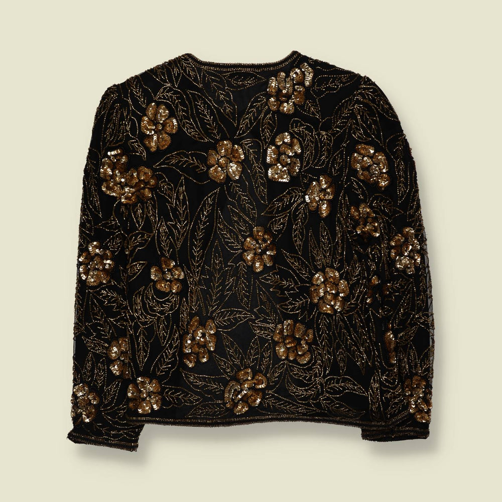 1980s | Mark & John By G | Made in India | Silk Embellished Evening Jacket - 10
