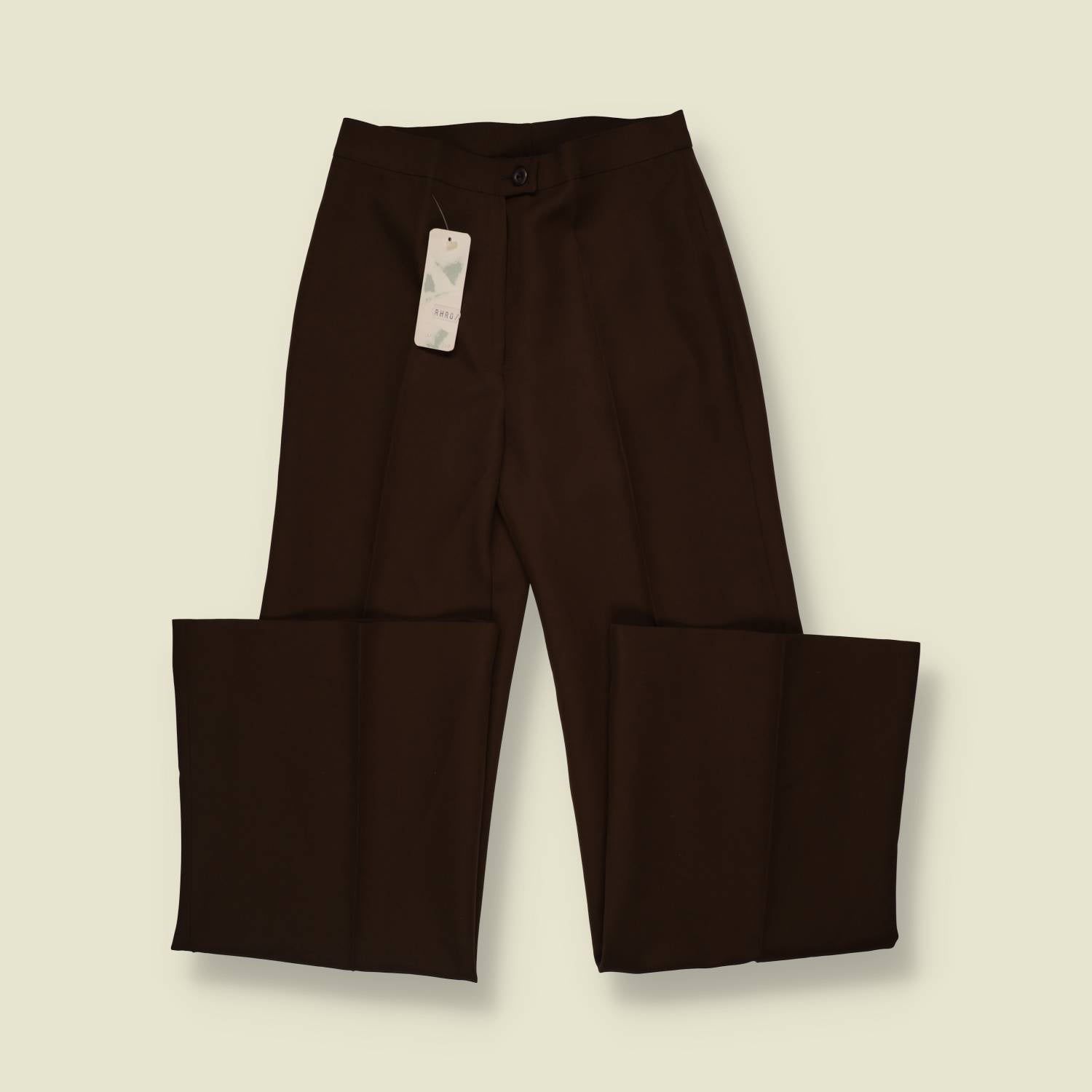 1970s | Deadstock Polyester Trousers | Brown - w26