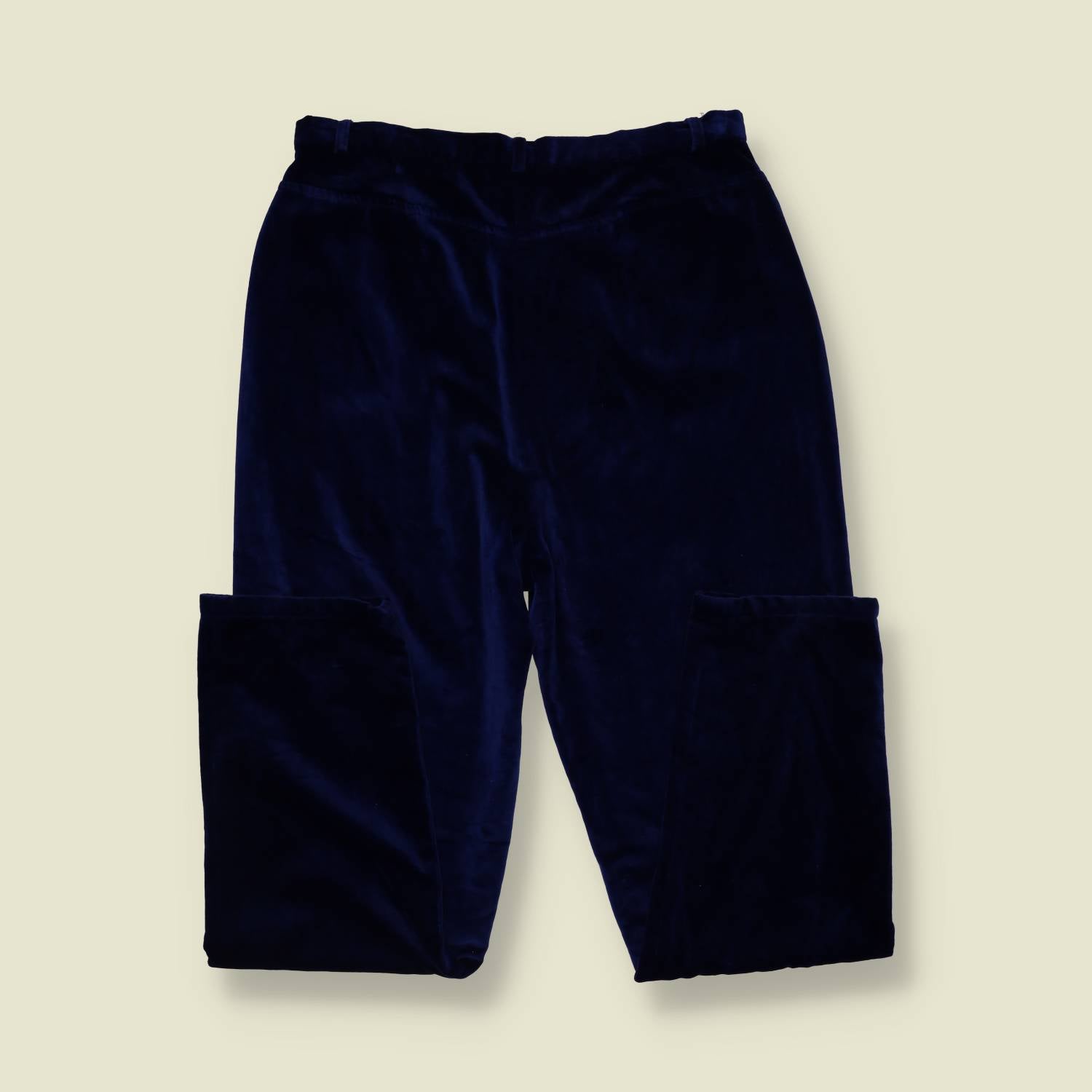 1990s | Made In USA | Velvet Trousers | Blue - w30