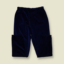 1990s | Made In USA | Velvet Trousers | Blue - w30