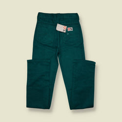 1990s | Deadstock | Velvet Finish Trousers | Green - w26