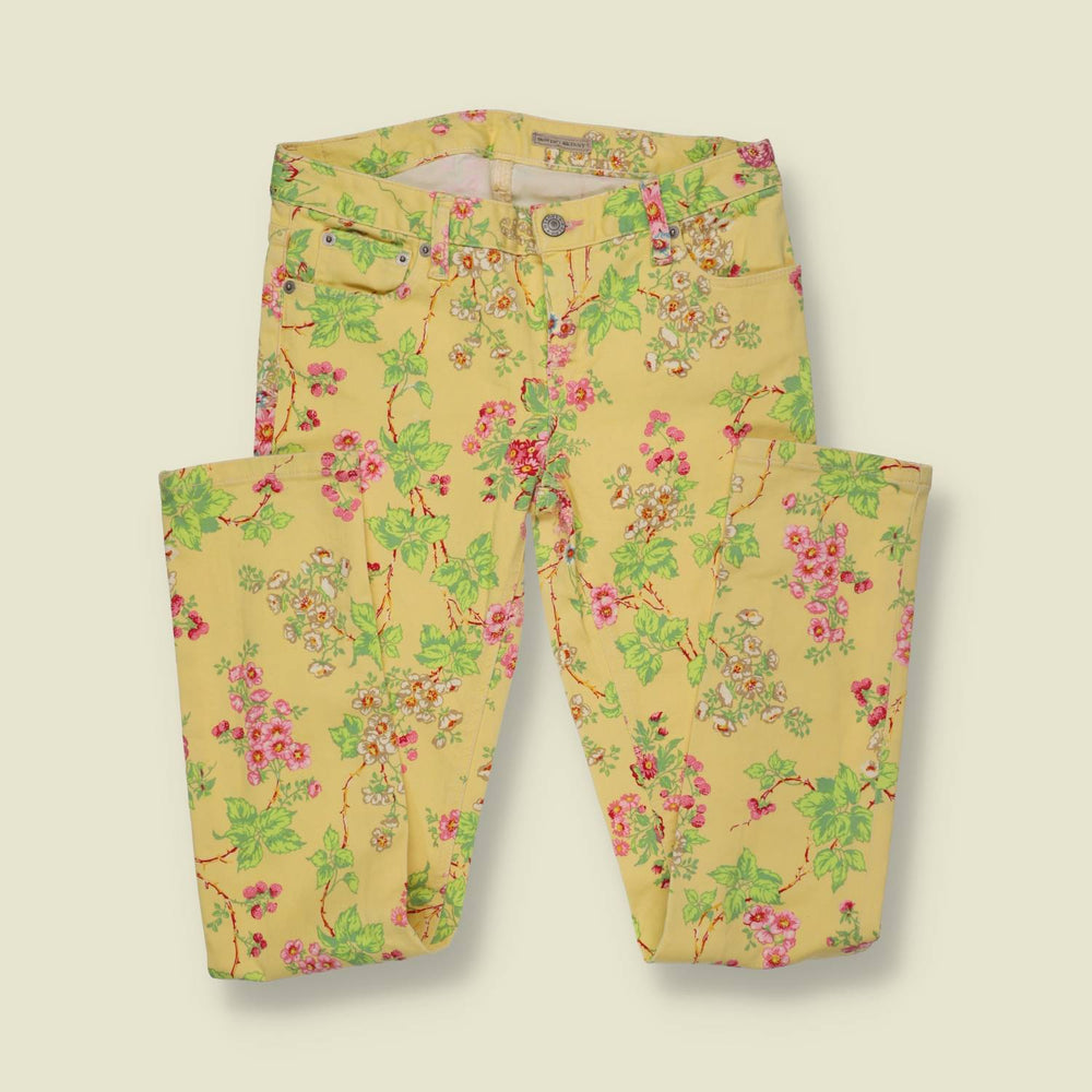 1990s | Ralph Lauren | Floral Skinny Jeans - w30