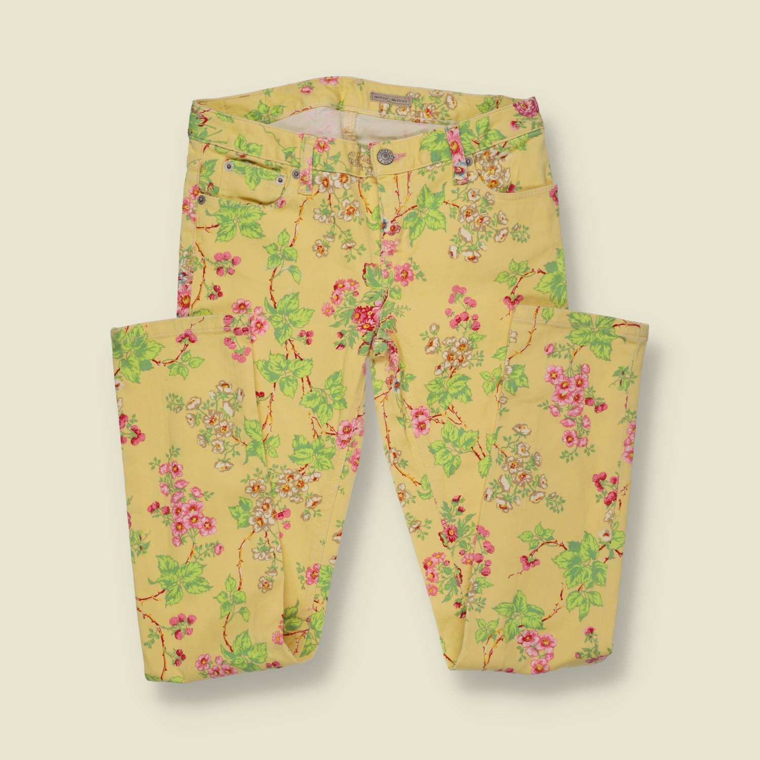 1990s | Ralph Lauren | Floral Skinny Jeans - w30