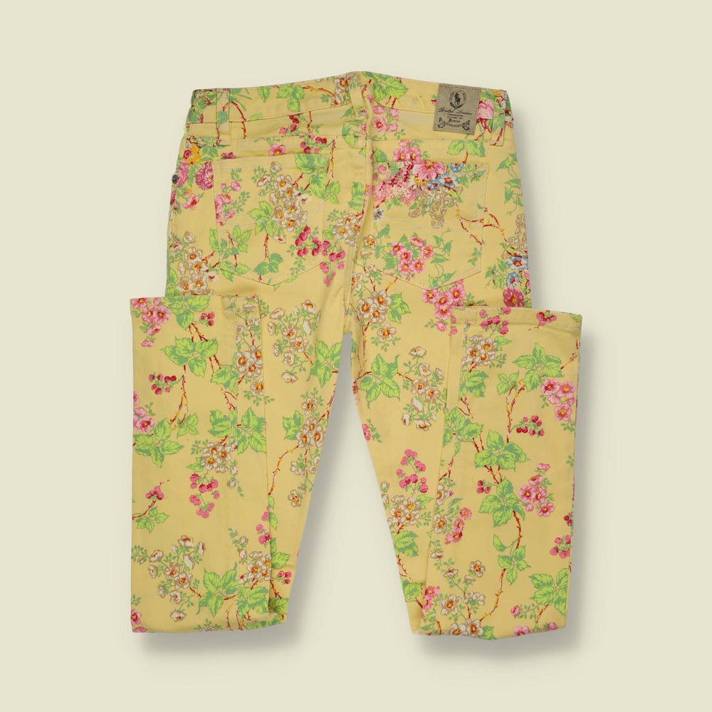 1990s | Ralph Lauren | Floral Skinny Jeans - w30
