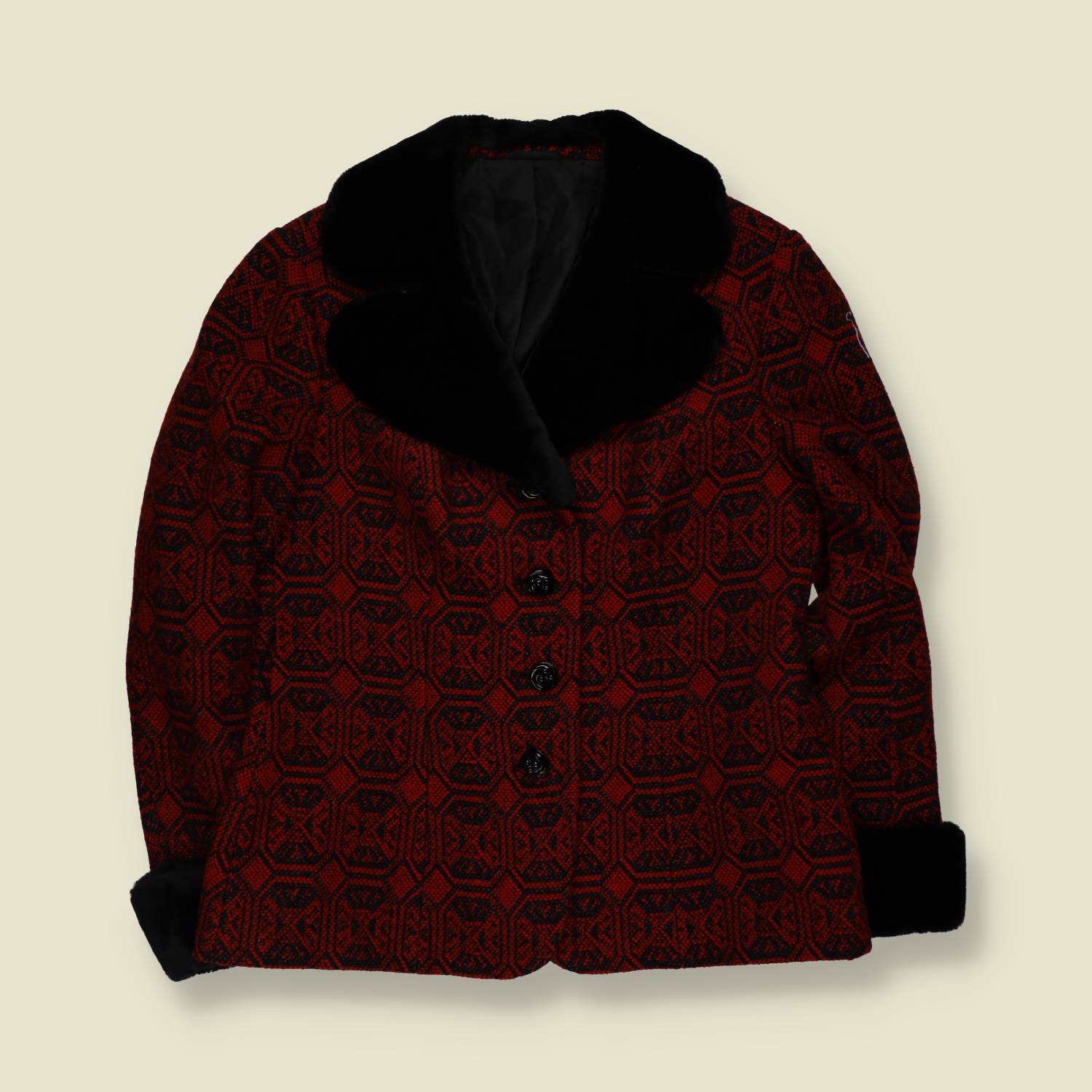 1960s–1970s | Goldix | Wool Coat | Red And Black - 10