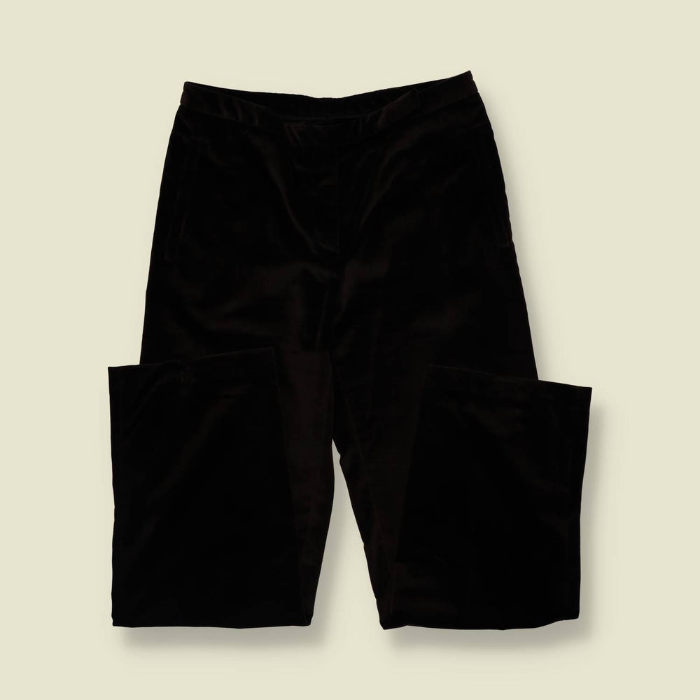 1990s | Velvet Trousers | Green - w28