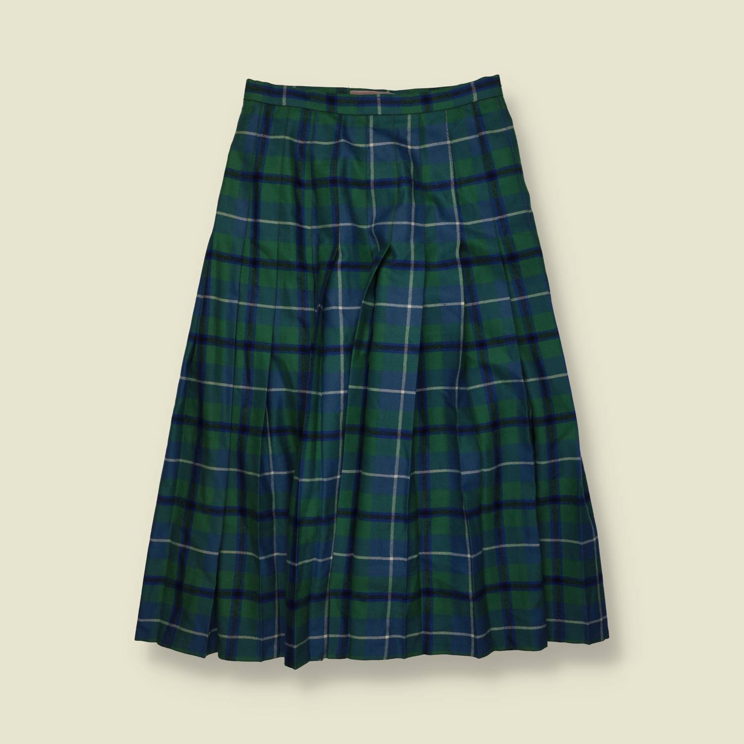 1970s | Helen McDonald Scotland | Tartan Skirt | Blue And Green - w28